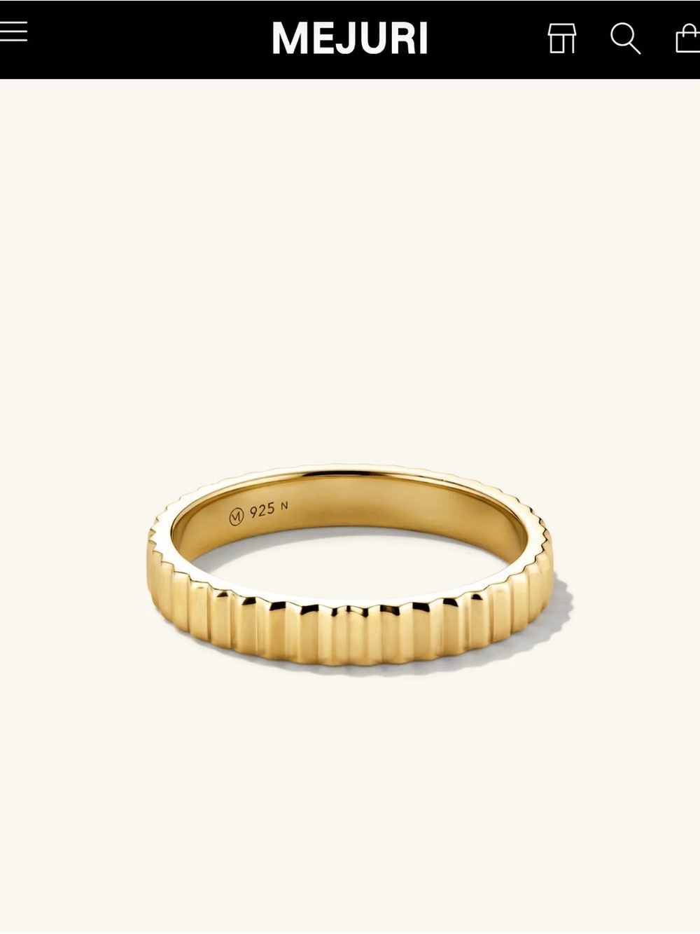Mejuri Gold BOLD ETERNITY LINE BAND